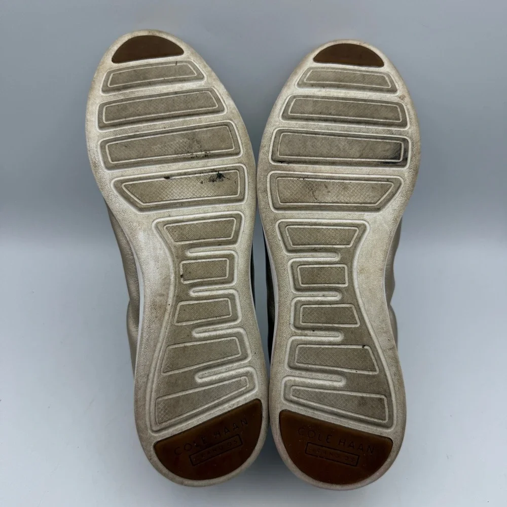 Cole Haan OriginalGrand Ballet Flats Women 7.5B Gold Metallic Leather W18462